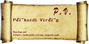Pákozdi Virág névjegykártya